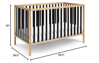 Baby Cache Deux Remi Island 3-in-1 Convertible Crib (Do Re Me) Natural & Black