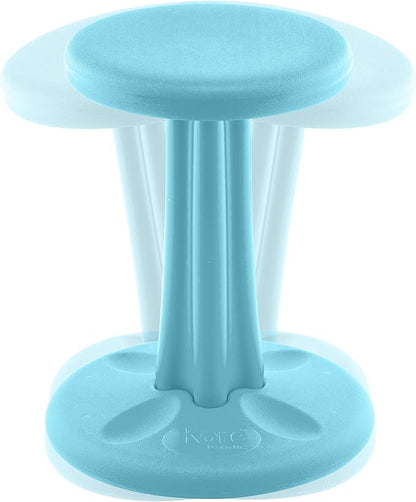 Kore Kids Junior Wobble Chair - Flexible Seating Stool for Classroom, Elementary School, ADD/ADHD - Made in The USA - Junior- Age 8-9, Grade 3-4, Pale Blue (16in)