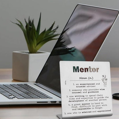 Afterprints Mentor Gifts for Women Men Thank You Gifts For Mentor Leaving Going Away Retirement Appreciation Boss, Coworker, Teacher, Counselor, Coach Office Desk Decor XLK04