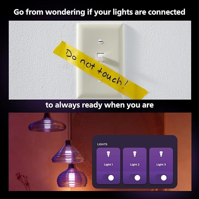 Philips Hue Wall Switch Module, White - 2 Pack - Indoor - Keeps Hue Smart Lights Reachable When Switch is Off - Requires Hue Lights and Hue Bridge