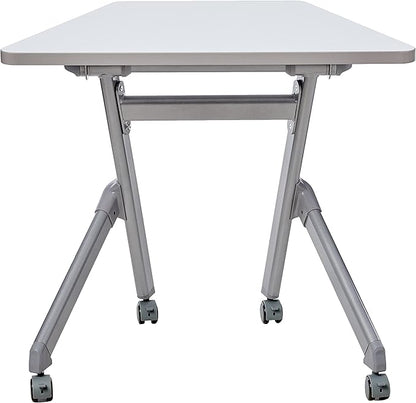 Safco Products Learn Student Nesting Trapezoid Desk, Small Corner Desk for Classrooms & Custom Classroom Layouts (Dry Erase)