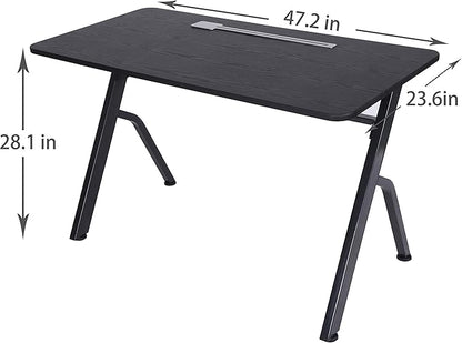ApexDesk 47" Computer Desk, Modern Simple Style Desk for Home Office, Study Student Writing Desk - Black