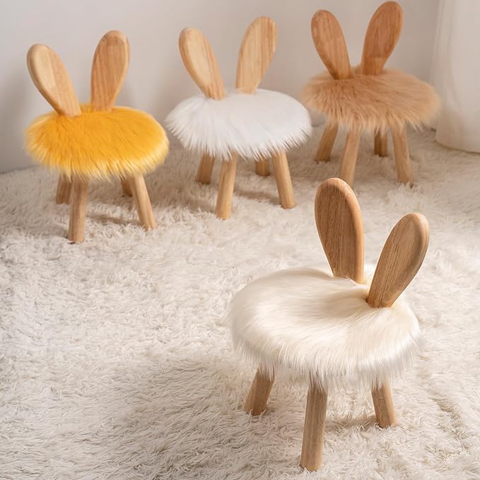 Wooden Toddler Chair Rabbit Stool Suitable for A Variety of Color Rest Stool for Any Room Decoration Game Room Cute Chair