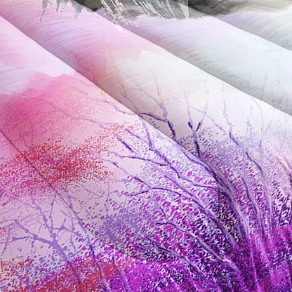 Wolf Comforter Set Tie Dye Wolf Bedding Set for Kids Teens Room Decor Romantic Pink Rose Wild Animals Comforter with 2 Pillowcases