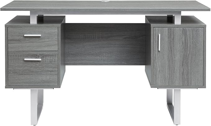 NicBex Laik-DW-00042-DX Desks, 51.25" W x 23.25" D x 29.75" H, Gray