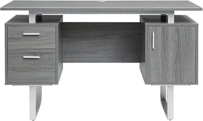 NicBex Laik-DW-00042-DX Desks, 51.25" W x 23.25" D x 29.75" H, Gray