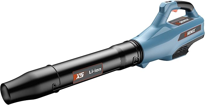 SENIX BLAX5-M-0 58 Volt 520 CFM Max, 129 MPH Max Cordless 3 Speed Blower with Turbo for Use B25X5 Lithium Ion Battery