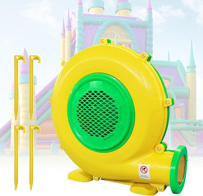 Inflatable Bounce House Blower, QILEBA 1100Watt/1.5HP Powerful Air Blower for Large Inflatables, Portable Bubble House Blower Fan Pump for Spray Booth, Bouncy Castle, Jumper, Water Slid, Blower Corded