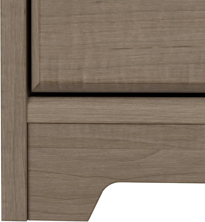 Bush Furniture Cabot 72W L Shaped Computer Desk with Drawers, Ash Gray