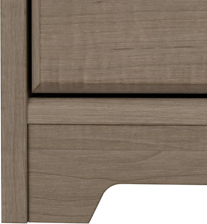 Bush Furniture Cabot 72W L Shaped Computer Desk with Drawers, Ash Gray