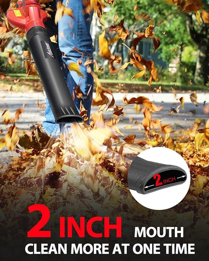AVID POWER Cordless Leaf Blower, 20V Battery Powered Leaf Blower with 2.0Ah Battery and Charger, 140 MPH 155 CFM Electric Leaf Blower Light Duty for Lawn Care