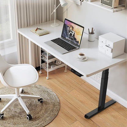 AIMEZ0 Dual Motor Sit Stand Desk Adjustable Electric Standing Desk Frame with LCD Touch Screen Adjustable Height 27.4-45.6 inches for Home & Office Table Black
