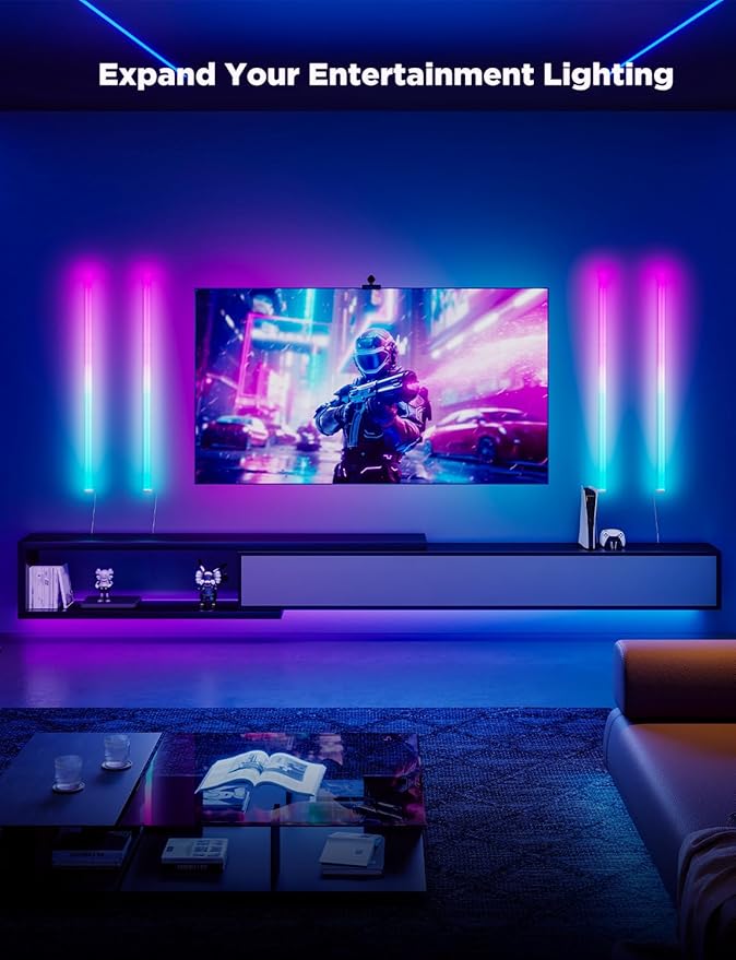 Govee Glide Wall Lights, RGBIC LED Lights, Smart Gaming Lights Works with Alexa and Google Assistant, RGB Light Bar, LED Wall Lights for Bedroom, 2 Panels Set (3 Sections/Panel)