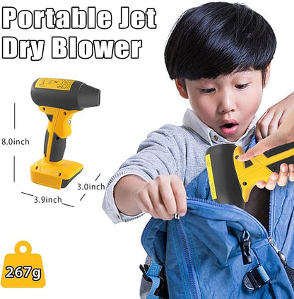 Leaf Blower Jet Dry for Dewalt 20V 60V Battery, Air Pump Air Duster Turbine Jet Fan Violent Turbofan Air Blower Turbine Turbine Blower Powerful Jet Fan High Speed Mini Blower for Car Cleanin