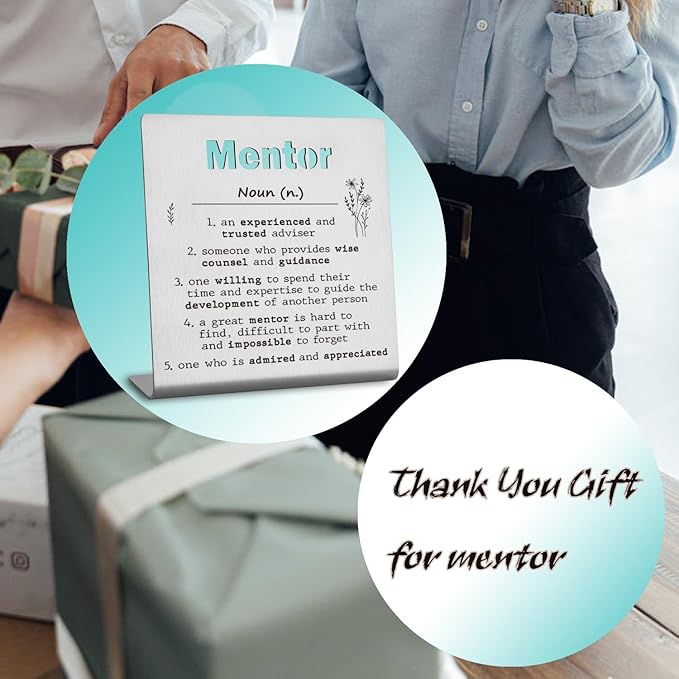 Afterprints Mentor Gifts for Women Men Thank You Gifts For Mentor Leaving Going Away Retirement Appreciation Boss, Coworker, Teacher, Counselor, Coach Office Desk Decor XLK04