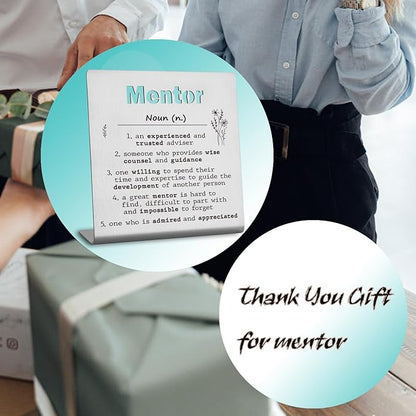Afterprints Mentor Gifts for Women Men Thank You Gifts For Mentor Leaving Going Away Retirement Appreciation Boss, Coworker, Teacher, Counselor, Coach Office Desk Decor XLK04