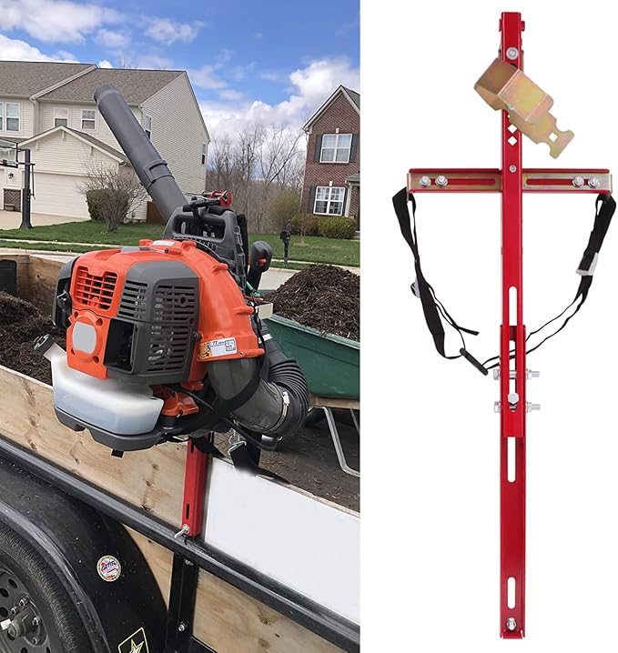 ELITEWILL Trailer Backpack Blower Holder Rack Compatible with Open and Enclosed Lawn Landscape Trailers Trucks - 1 Pack Backpack Blower