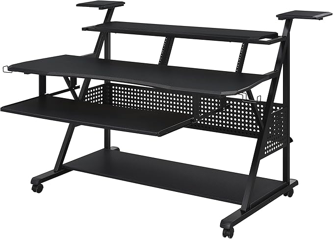 NicBex Laik-DW-00057-DX Desks, 67" W x 38" D x 42" H, Black