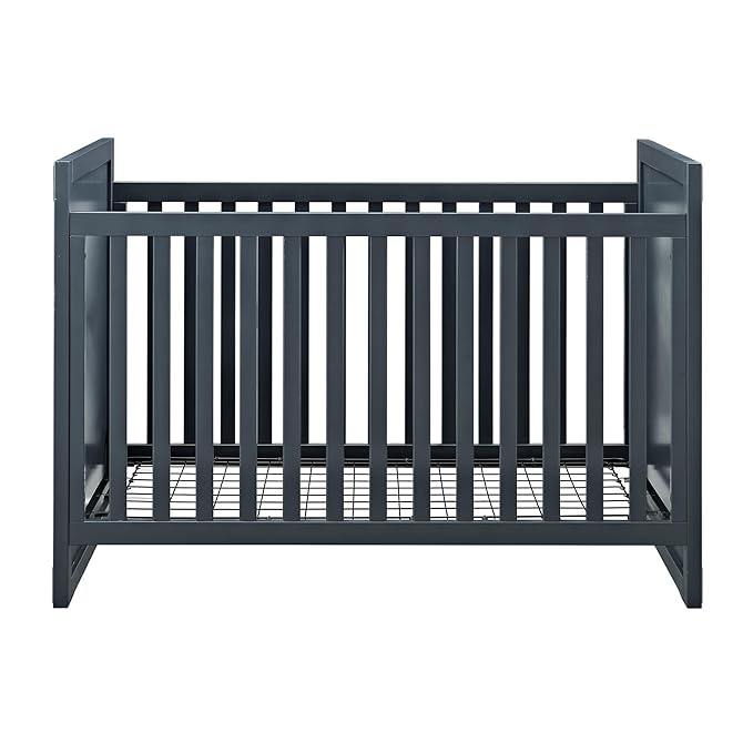 Baby Relax Miles 2-in-1 Convertible Crib, Graphite Blue