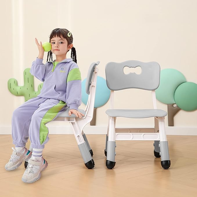 Kids' Desk Chairs Adjustable Height is Suitable for Children's Chairs Used in Families, Schools and Day-Care Between 2-10 Years Old The Max Bearing Capacity is 220LB(6PCS-Mint Green)