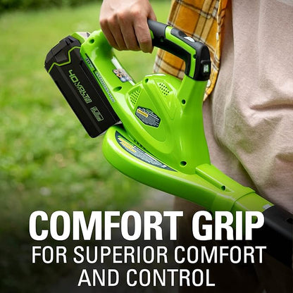 Greenworks 40V (150 MPH / 130 CFM) Cordless Leaf Blower, 4.0Ah Battery and Charger Included