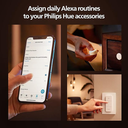 Philips Hue Wall Tap Dial Light Switch 1 Pack and Smart Dimmer Switch 1 Pack - Requires Hue Bridge - Control Hue Lights