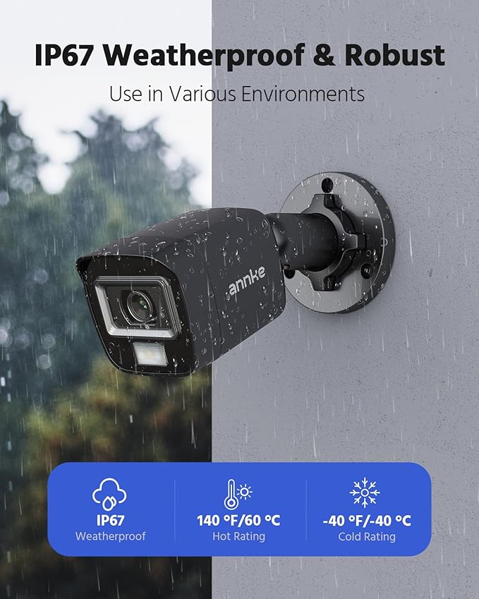 ANNKE 16 Channel Security Camera System, 1080P Lite Video Surveillance DVR and (12) 2.0MP Outdoor IP67 Cameras with Smart Dual Light, AI Human/Vehicle Detection, Color Night Vision, 2 TB Hard Drive