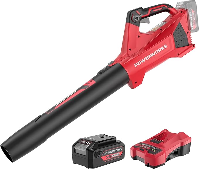 POWERWORKS XB 40V (120 MPH / 450 CFM) Cordless Axial Blower, 2Ah Battery and Charger Included BLP302