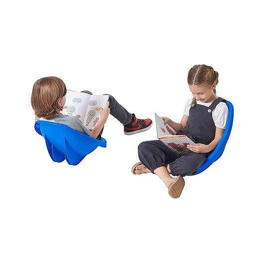 ECR4Kids Leaf Floor Seat, Rocker Chair, Blue, 6-Piece
