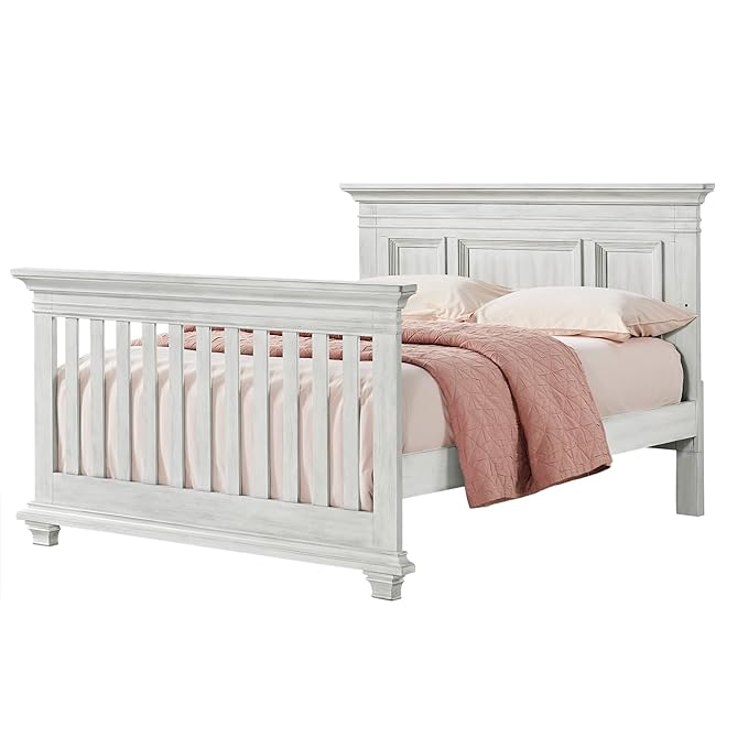 Oxford Baby Weston Crib to Full-Size Bed Conversion Kit, Vintage White, GreenGuard Gold Certified