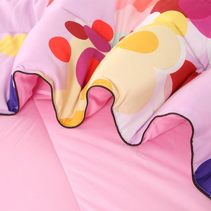 ENCOFT Pink Comforter Set Queen for Girls and Boys, Premium 3 Piece Colorful Bubbles Bedding Set Color, Comfortable and Breathable for Teens and Adults, 1 Comforter and 2 Pillowcases
