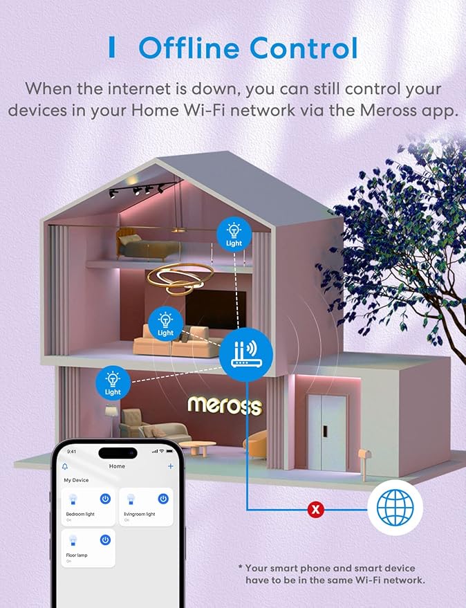 meross Smart Light Bulb, Smart WiFi LED Bulbs Compatible with Apple HomeKit, Siri, Alexa, Google Assistant and SmartThings, Dimmable E26 Multicolor 2700K-6500K RGB, 810 Lumens 60W Equivalent