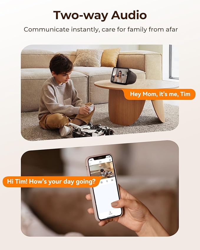 FOSCAM Home Security Camera R4S 4MP(2K) WiFi Camera, 2.4/5GHz Wireless IP Indoor Camera with AI Human Detection & Sound Detection, 33ft Night Vision, 2-Way Audio,Compatible with Alexa, White