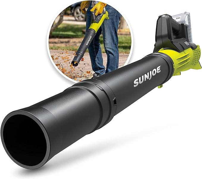 Sun Joe 24V-TB-LTE-P1 24-Volt IONMAX Jet Blower Cordless Compact Turbine Leaf Blower 100-MPH, Promotional Kit (w/ 2.0-Ah Battery and Charger)