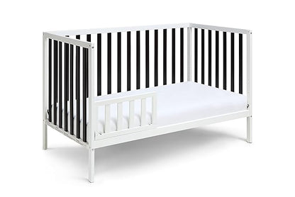 Baby Cache Deux Remi Island 3-in-1 Convertible Crib (Do Re Me) White & Black