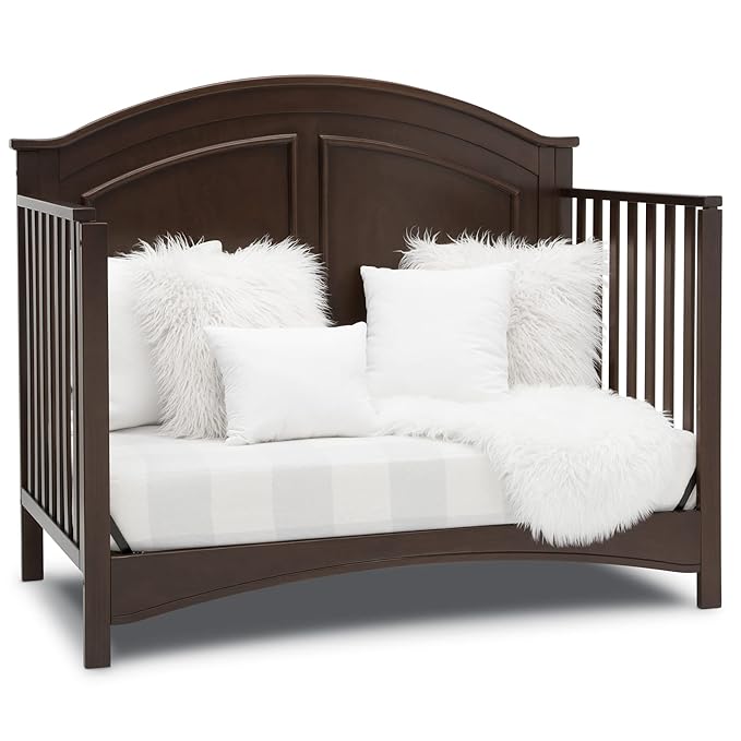 Delta Children Perry 6-in-1 Convertible Crib - Greenguard Gold Certified, Walnut Espresso