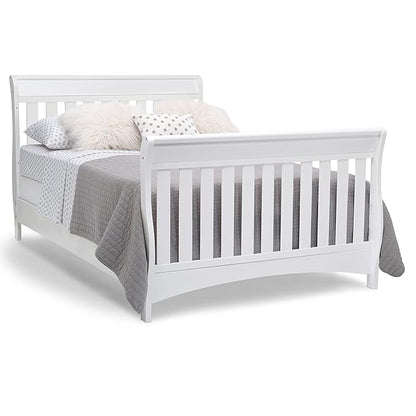 Delta Children Bentley S Series 4-in-1 Convertible Baby Crib, White