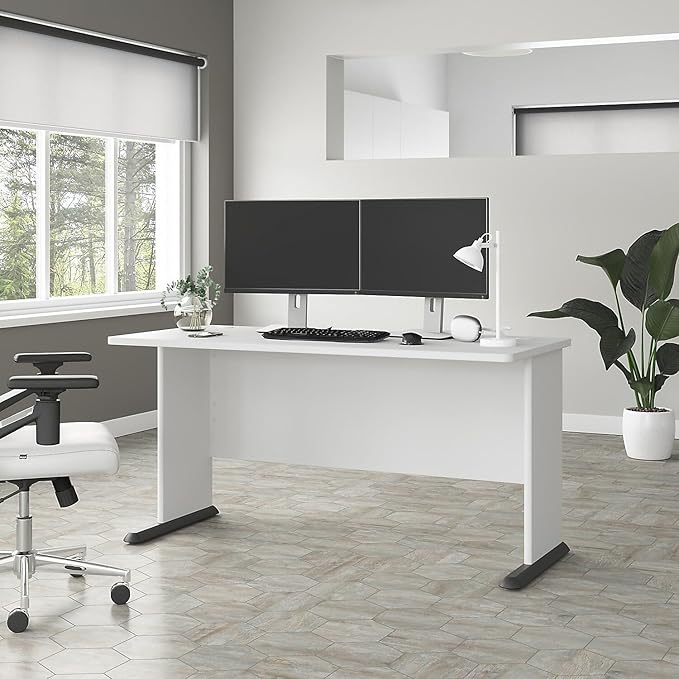Bush Business Furniture Studio A 60-inch W Computer Desk, White (SDD160WH)