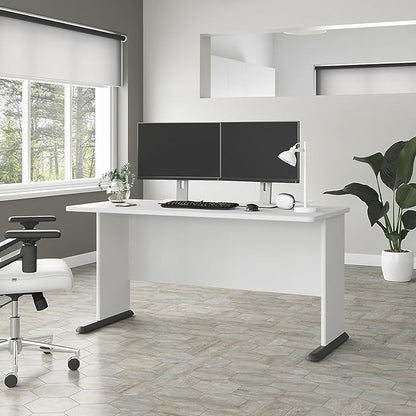 Bush Business Furniture Studio A 60-inch W Computer Desk, White (SDD160WH)
