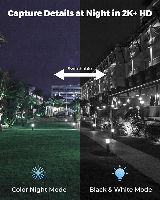 REOLINK 5MP Solar Security Cameras Outdoor Wireless, Spotlight Color Night Vision, 2.4G/5Ghz WiFi Home Surveillance, Solar/Battery Powered, Human/Car Detection, Local Recording, Argus 3 Pro Kit