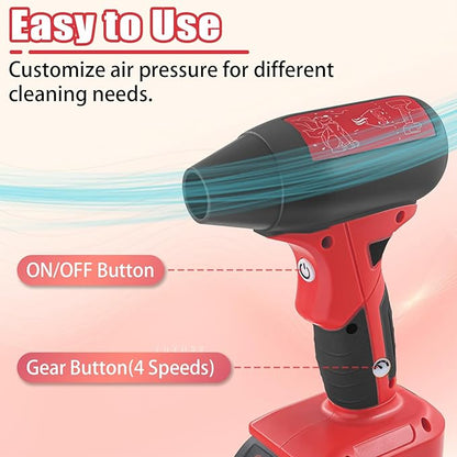 Mini Jet Blower Portable Violent Turbo Fan for Milwaukee 18V M18 Battery, 4-Speed Wireless High Speed Handheld Fan, for Computer Key Board Cleaning,Hair Drying,Camping,Outdoors,Car (No Battery)