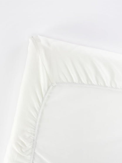 BabyBjörn Travel Crib Light, Silver with Fitted Sheet for Travel Crib Light - Organic White