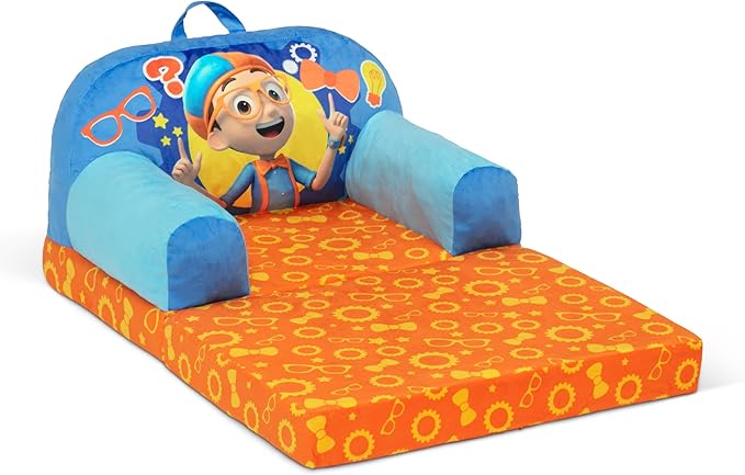 Delta Children Cozee Buddy Flip-Out Kids Chair, Blippi