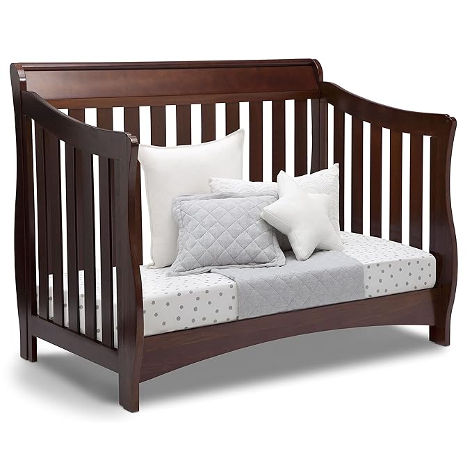 Delta Children Bentley S Series 4-in-1 Convertible Baby Crib, Chocolate