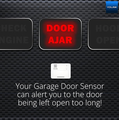 YoLink Smart Garage Door Sensor, Garage Door Position Sensor with Door Left-Open Reminders, Alexa, Google, IFTTT, Home Assistant (Hub Required)
