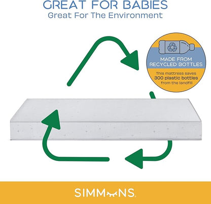 Delta Children Heartland 4-in-1 Convertible Crib, Natural + Twinkle Galaxy Crib and Toddler Mattress (Bundle)