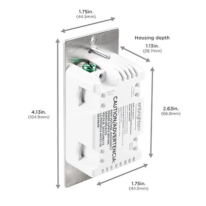 GE Enbrighten Add-On Switch QuickFit and SimpleWire, In-Wall Paddle, Z-Wave ZigBee Wireless Smart Lighting Controls, Latest Version, NOT A STANDALONE Switch, 46199