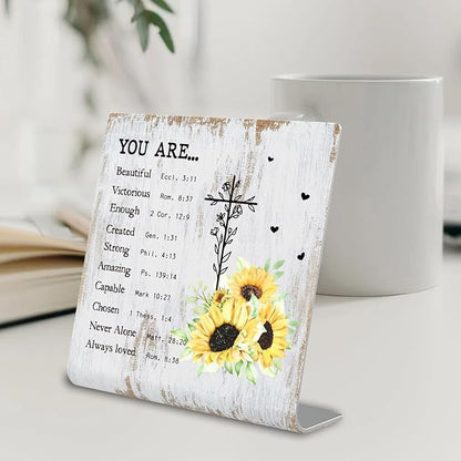 Christian office decor for Men Prayer Room Decor for Office Desk Scripture Motivational Birthday Gifts for Her, Mom,Sister, Friends, Coworker Birthday Gifts for Women Catholic XUV03