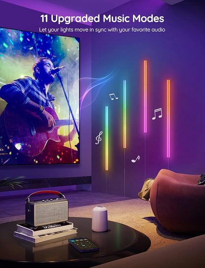 Govee Glide Wall Lights, RGBIC LED Lights, Smart Gaming Lights Works with Alexa and Google Assistant, RGB Light Bar, LED Wall Lights for Bedroom, 2 Panels Set (3 Sections/Panel)