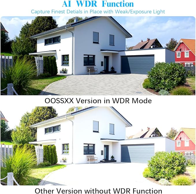 (90 Days Storage & Dual Antennas for WiFi Enhanced) AI Human Detected 2K 3.0MP Wireless Security Camera System,OOSSXX 10-Channel NVR HD Outdoor Home Surveillance WiFi Cameras Systems